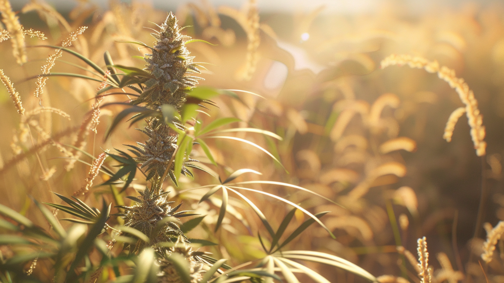 Haze cannabis plant in sunlight