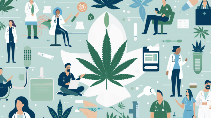 Collage depicting medical and recreational cannabis use